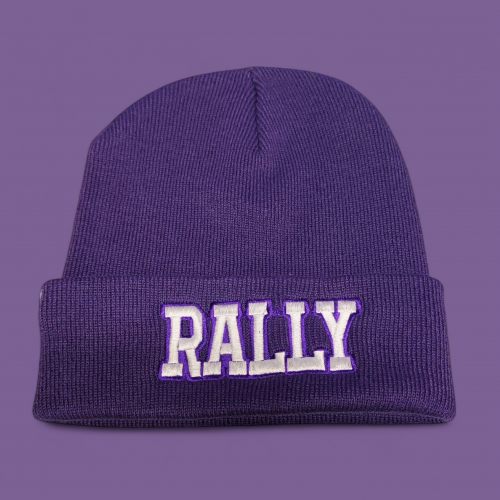 RALLY kötött visszahajtott sapka, lila